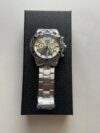 Men’s Oversized Silver Quartz Watch XL Big Face Chronograph Style – New